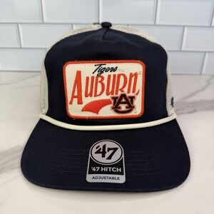 Auburn Tigers Rope Trucker Hat Cap Snap Back‎ Mens One Size Football 47 Hitch